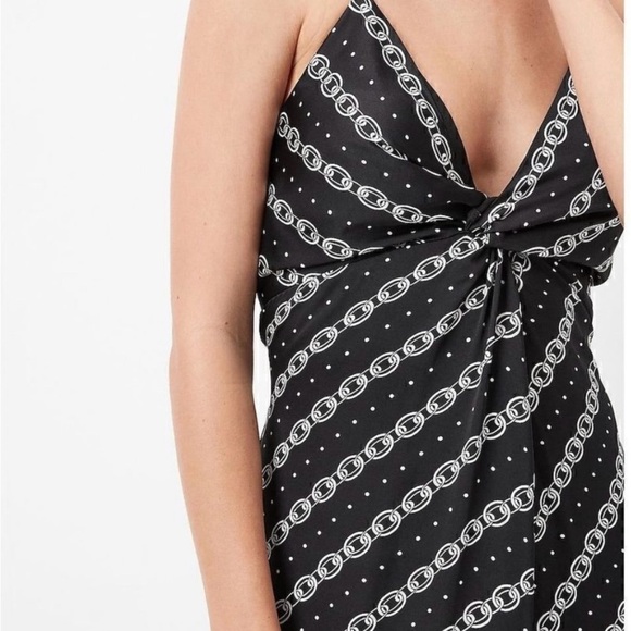 Express Chain Link Printed Slip Dress. - Picture 2 of 8